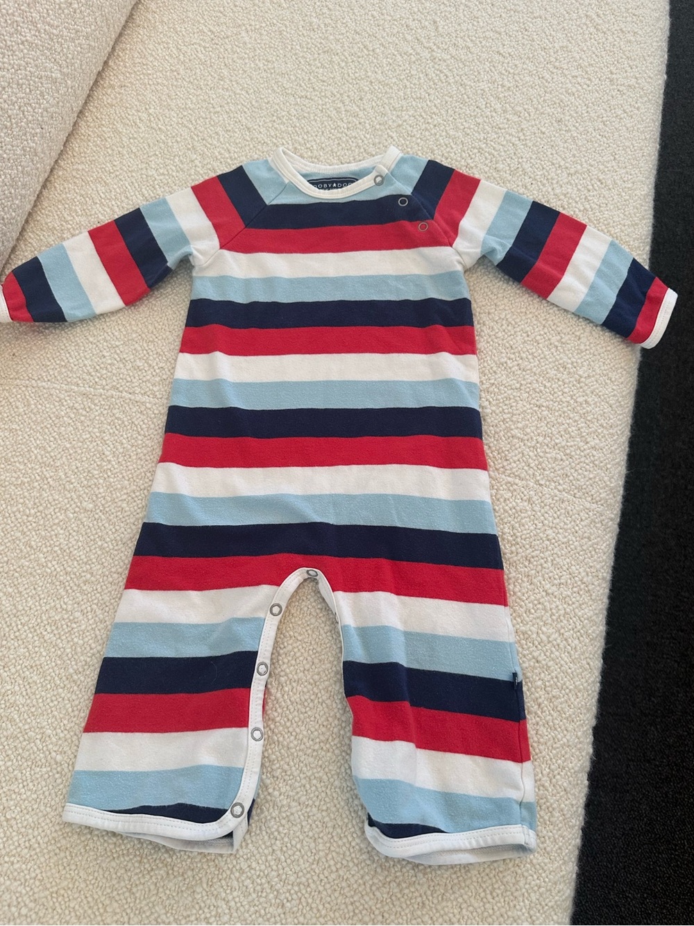 Toobydoo Striped Long-Sleeve Footie